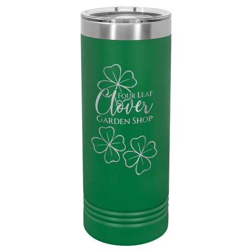 22 oz Skinny Tumbler with Slider Lid and Stainless Steel Engraving