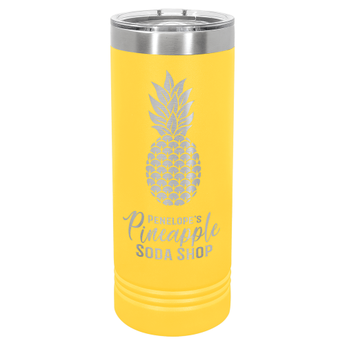 22 oz Skinny Tumbler with Slider Lid and Stainless Steel Engraving