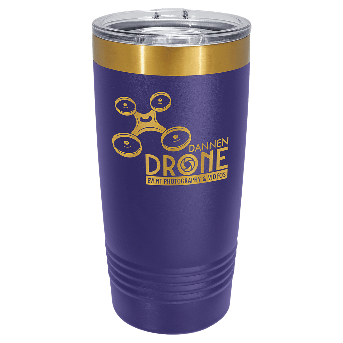 20 oz Ringneck Tumbler with Slider Lid and Gold ION-Plated Engraving