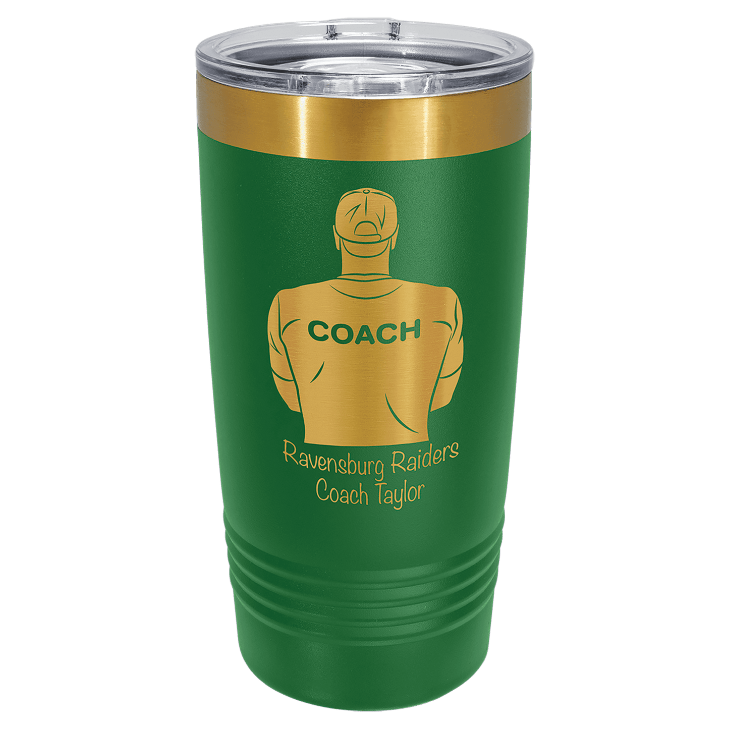 20 oz Ringneck Tumbler with Slider Lid and Gold ION-Plated Engraving