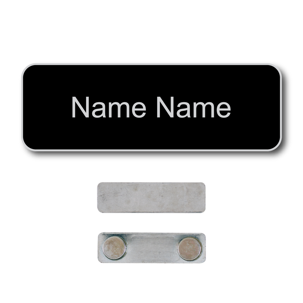 Single Color Plastic Name Badge with Magnetic Backing