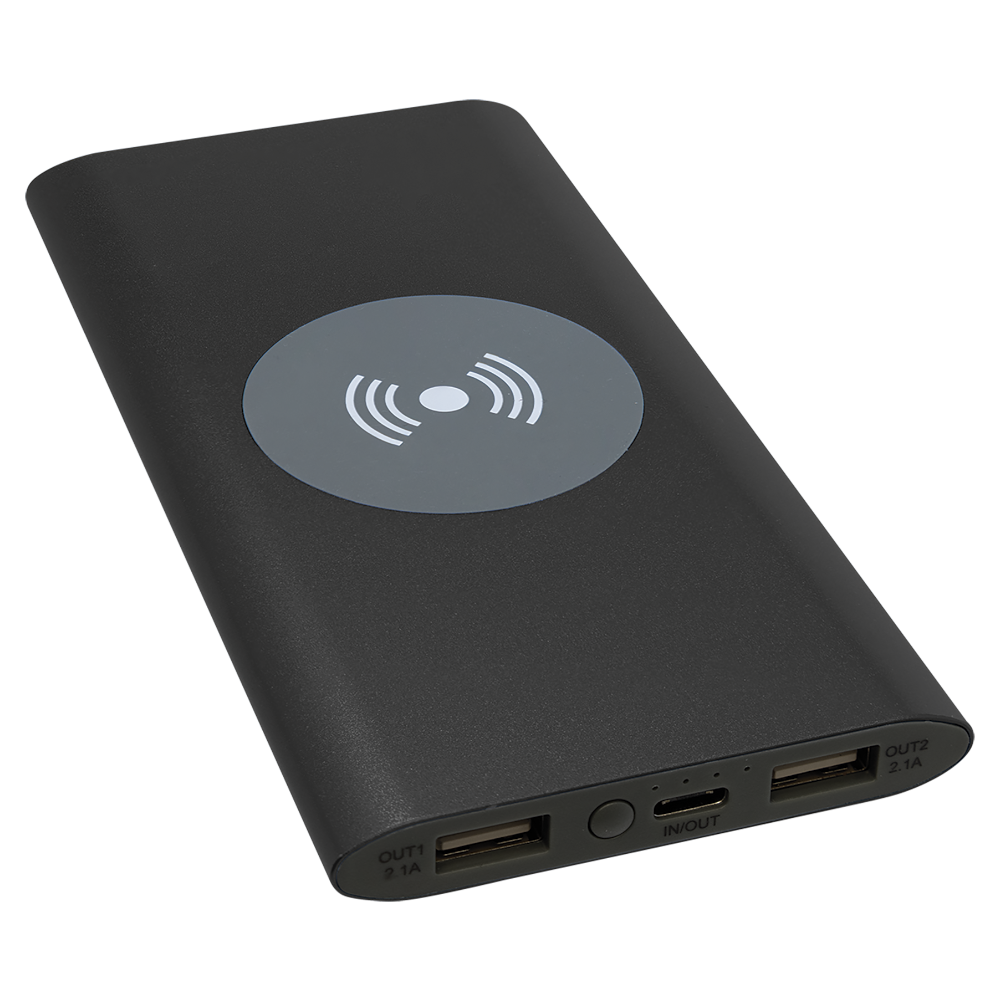 2026 Manatoc Staff Power Bank & Wireless Anodized Aluminum Charger with USB-C Cord