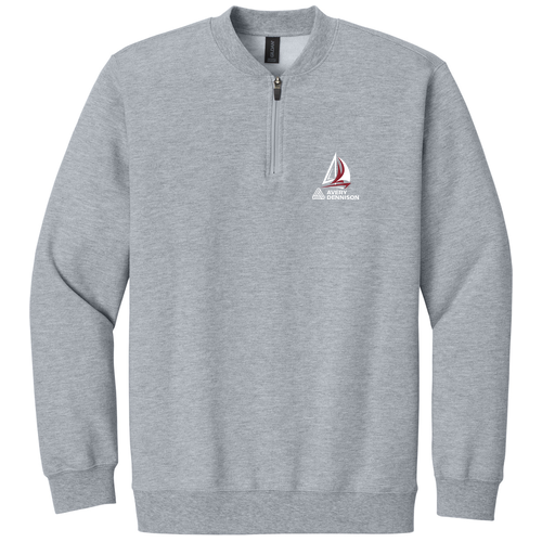 Ring Spun Sport Grey front - 2027 Regatta Gildan Softstyle Midweight Fleece 1/4-Zip