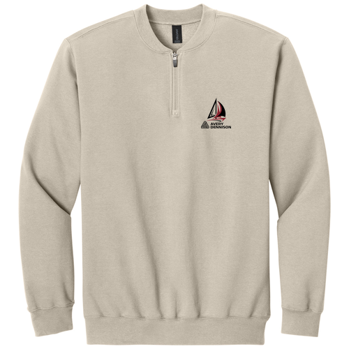 Sand front - 2027 Regatta Gildan Softstyle Midweight Fleece 1/4-Zip