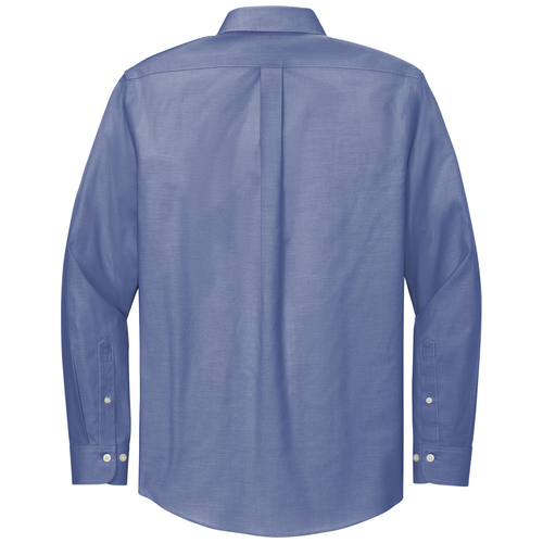 Cobalt Blue back - Brooks Brothers Wrinkle-Free Stretch Pinpoint Shirt