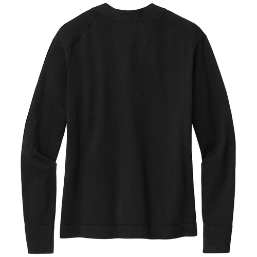 Deep Black back - Brooks Brothers Women's Cotton Stretch Cardigan Sweater