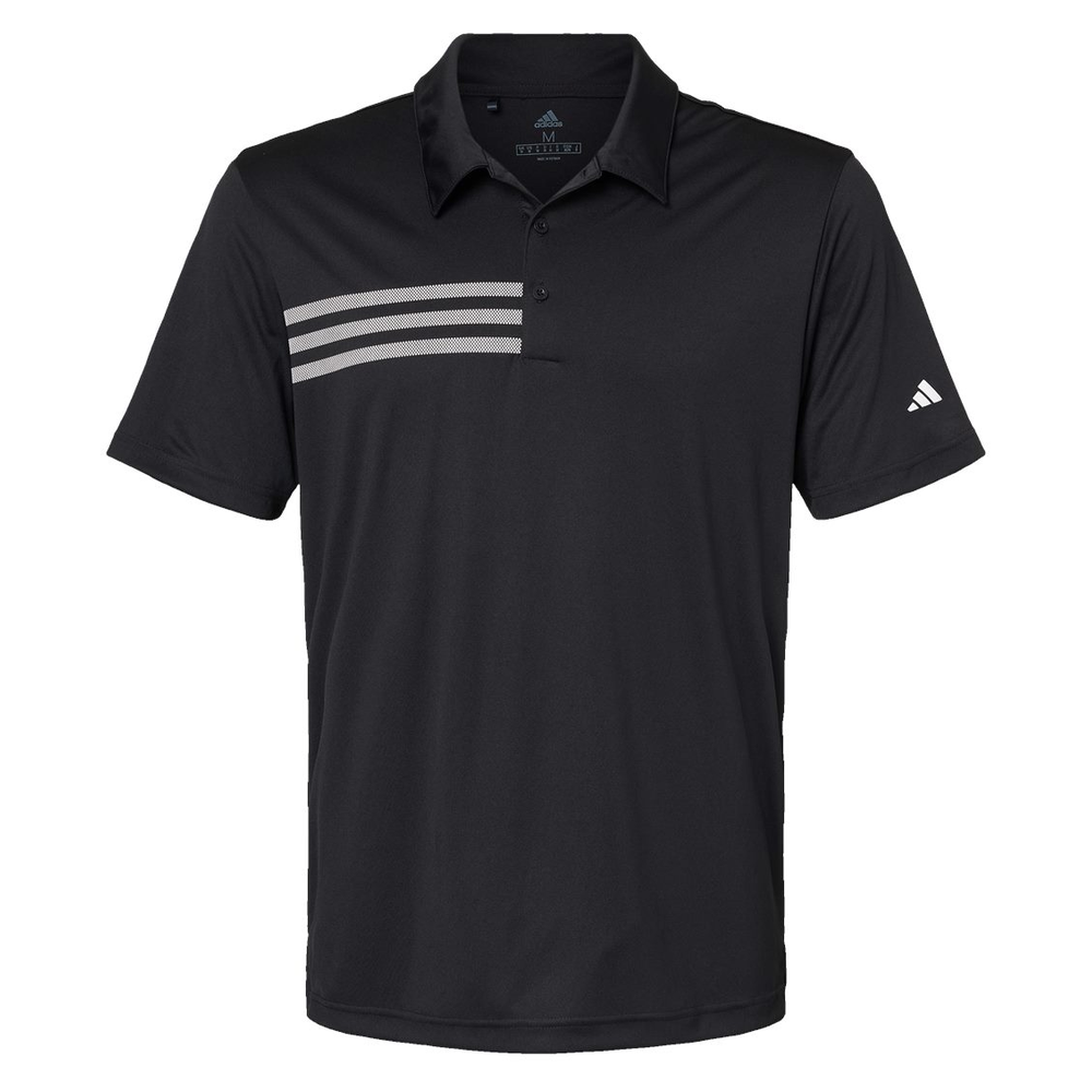 Embroidered Adidas Men's 3-Stripes Chest Polo