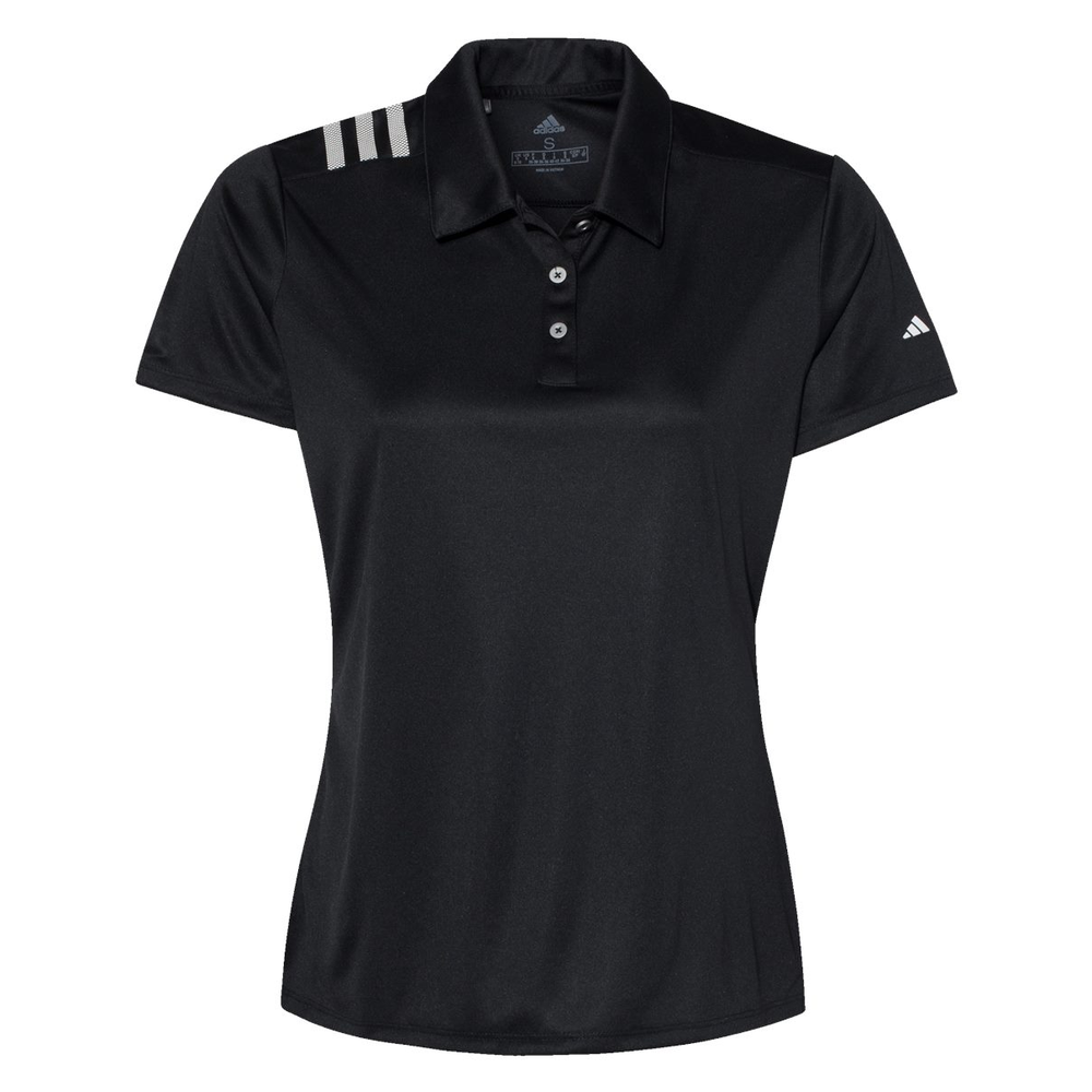 Embroidered Adidas Women's 3-Stripes Shoulder Polo
