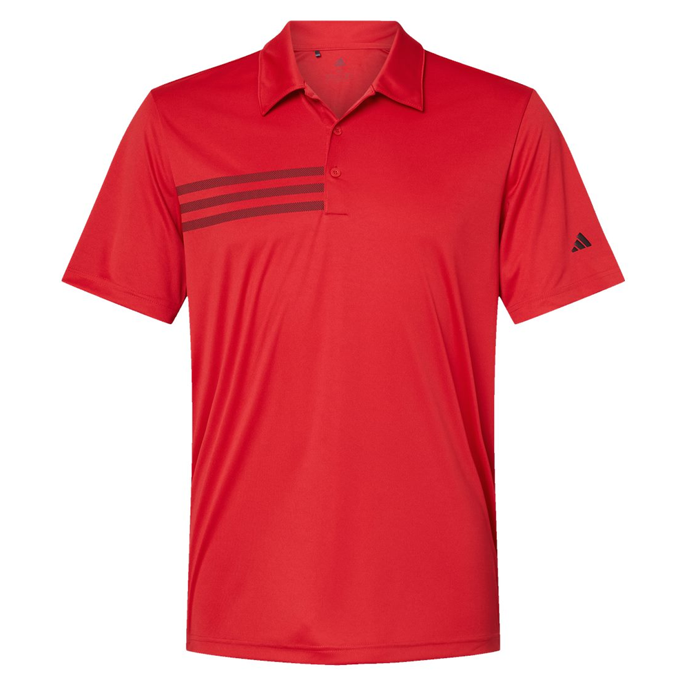 Embroidered Adidas Men's 3-Stripes Chest Polo