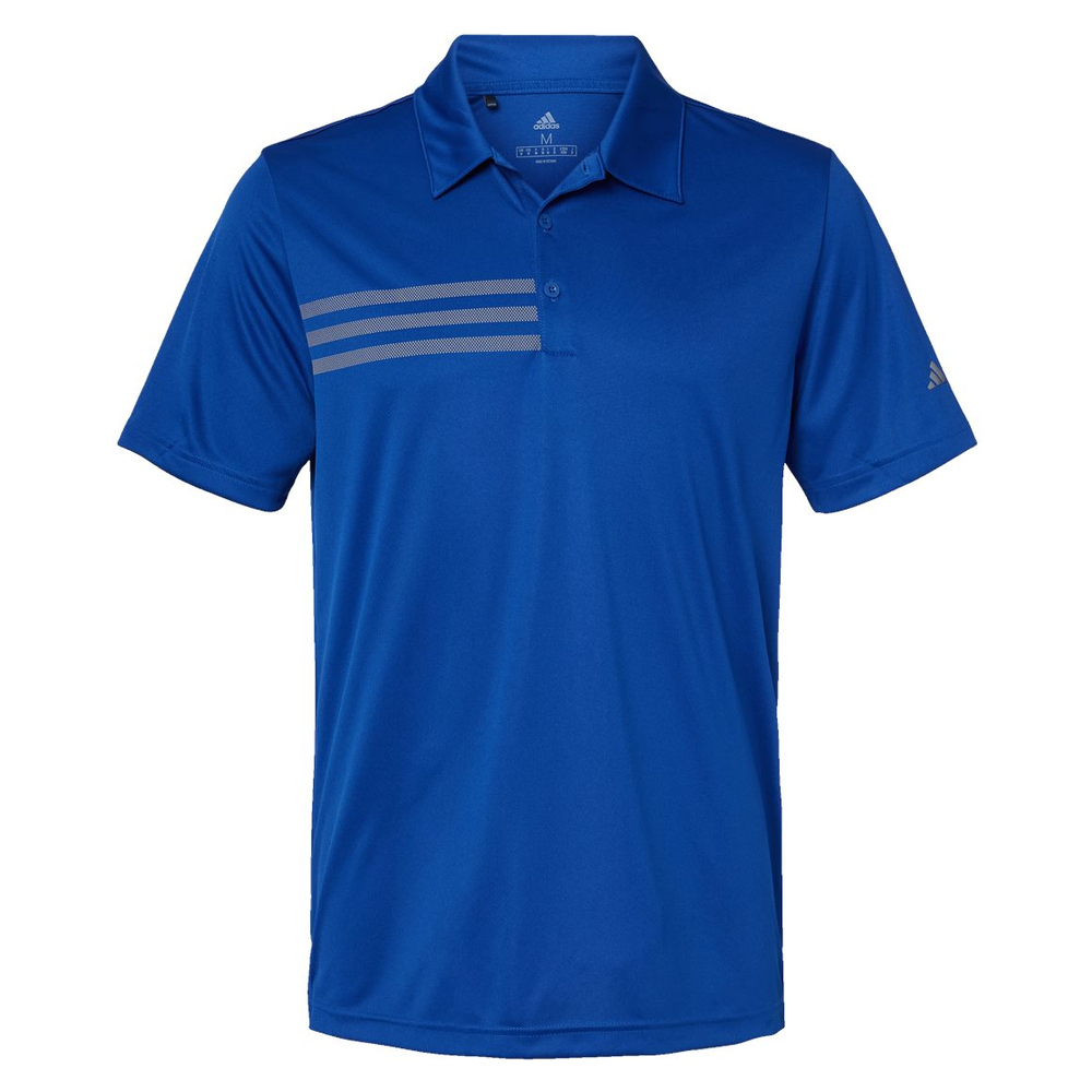 Embroidered Adidas Men's 3-Stripes Chest Polo