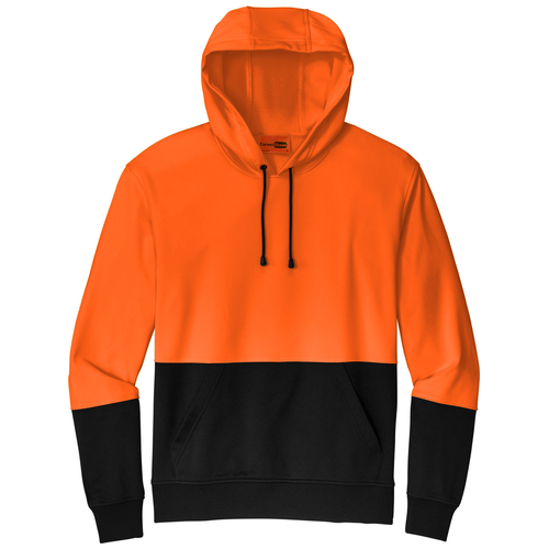 Safety Orange front - CornerStone Enhanced Visibility Fleece Pullover Hoodie