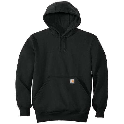 Black front - Carhartt Rain Defender Paxton Heavyweight Hooded Sweatshirt