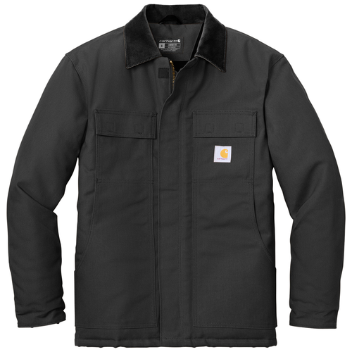 Black front - Carhartt Tall Duck Traditional Coat