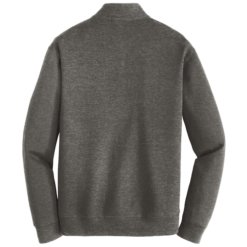 Charcoal Heather/ Medium Heather Grey back - Port Authority Interlock 1/4-Zip