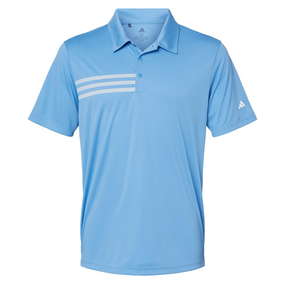 Embroidered Adidas Men's 3-Stripes Chest Polo