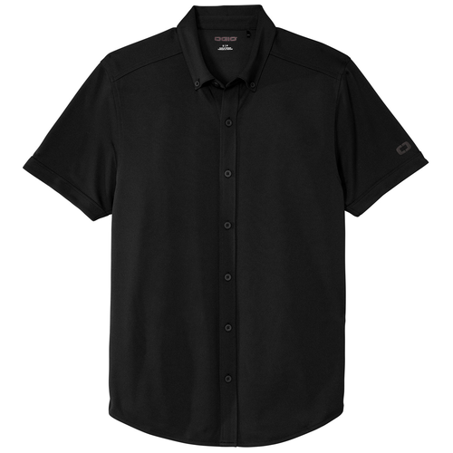 Blacktop front - OGIO Gravitate Full-Button Polo