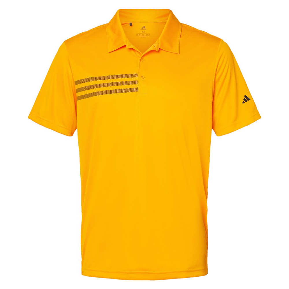 Embroidered Adidas Men's 3-Stripes Chest Polo