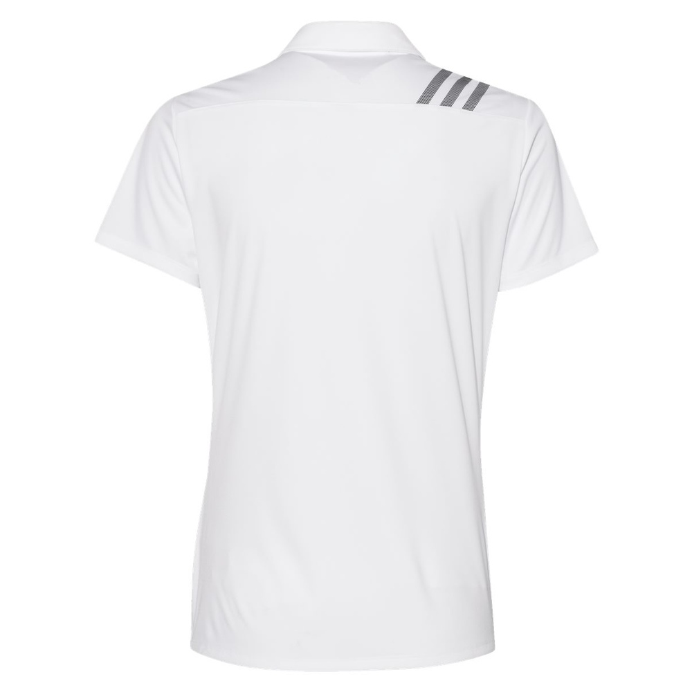 Embroidered Adidas Women's 3-Stripes Shoulder Polo
