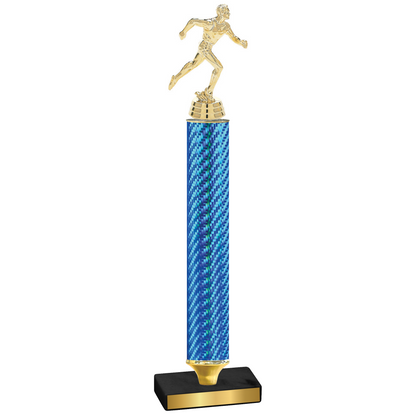 Value Blue Carbon Fiber Running Trophy