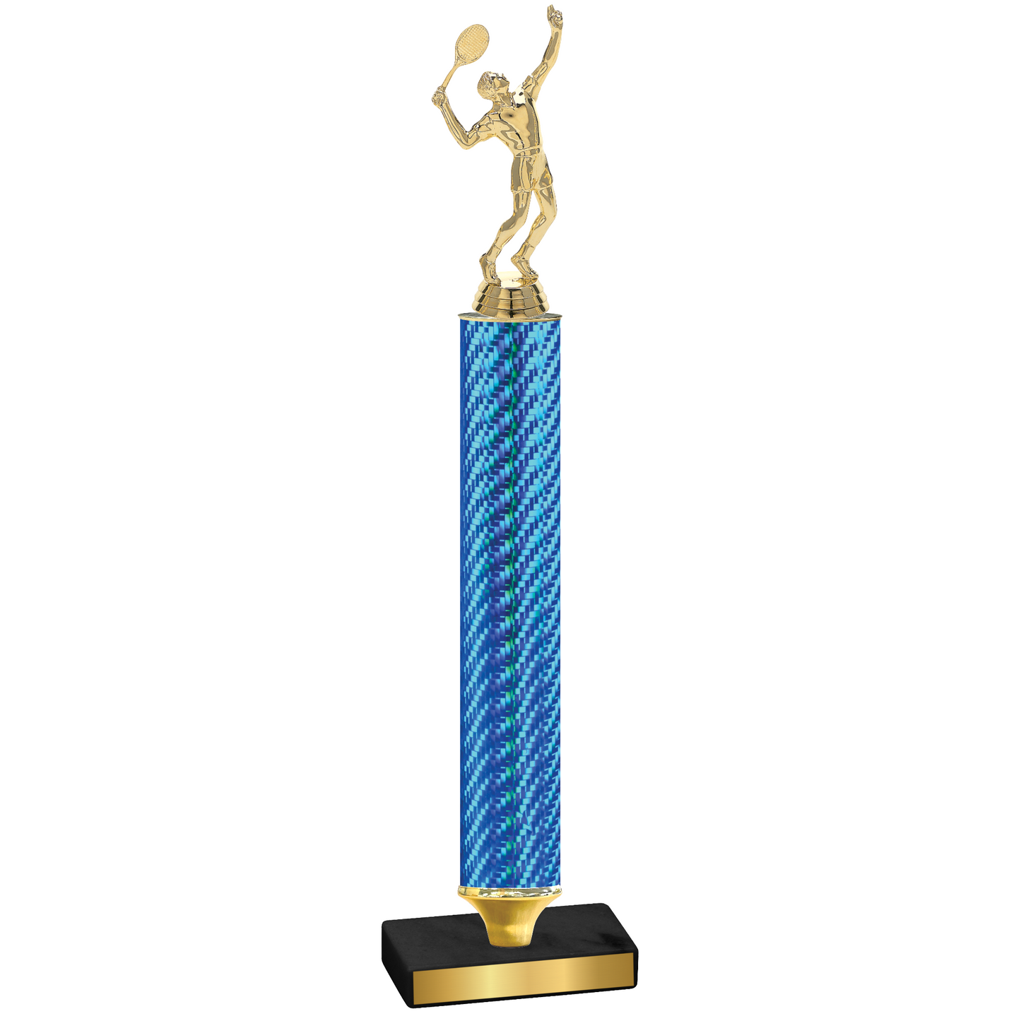 Value Blue Carbon Fiber Tennis Trophy