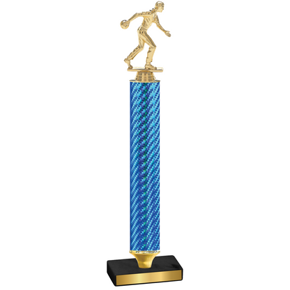 Value Blue Carbon Fiber Bowling Trophy