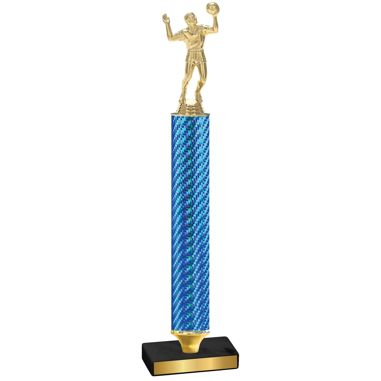 Value Blue Carbon Fiber Volleyball Trophy