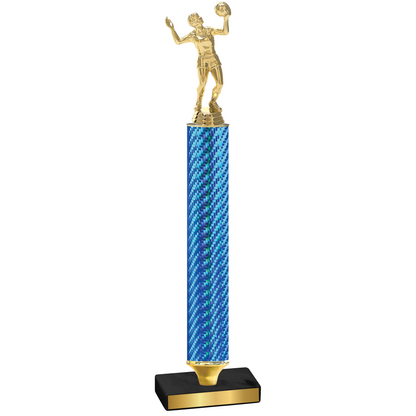 Value Blue Carbon Fiber Volleyball Trophy