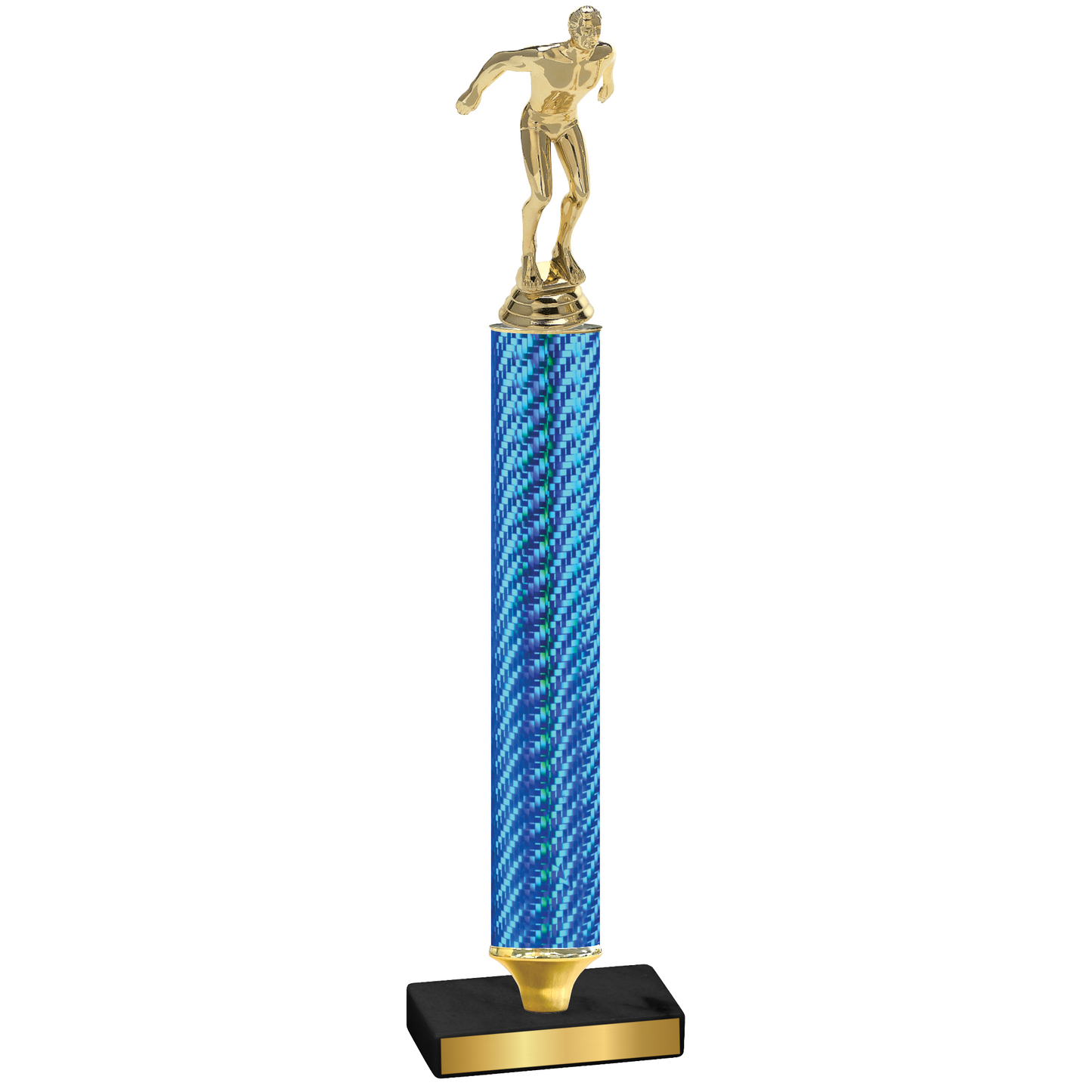 Value Blue Carbon Fiber Swimming Trophy