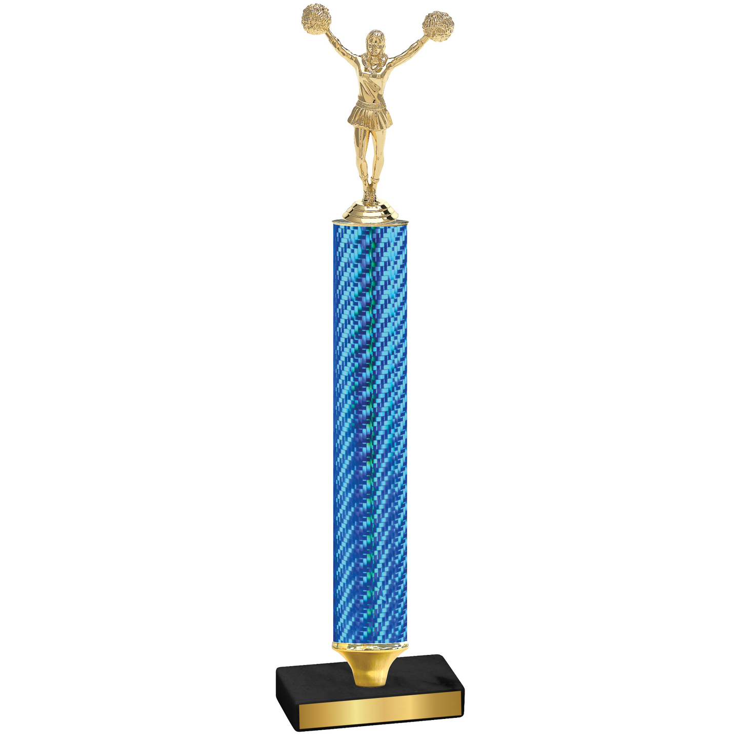 Value Blue Carbon Fiber Cheerleading Trophy