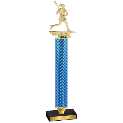 Value Blue Carbon Fiber Lacrosse Trophy