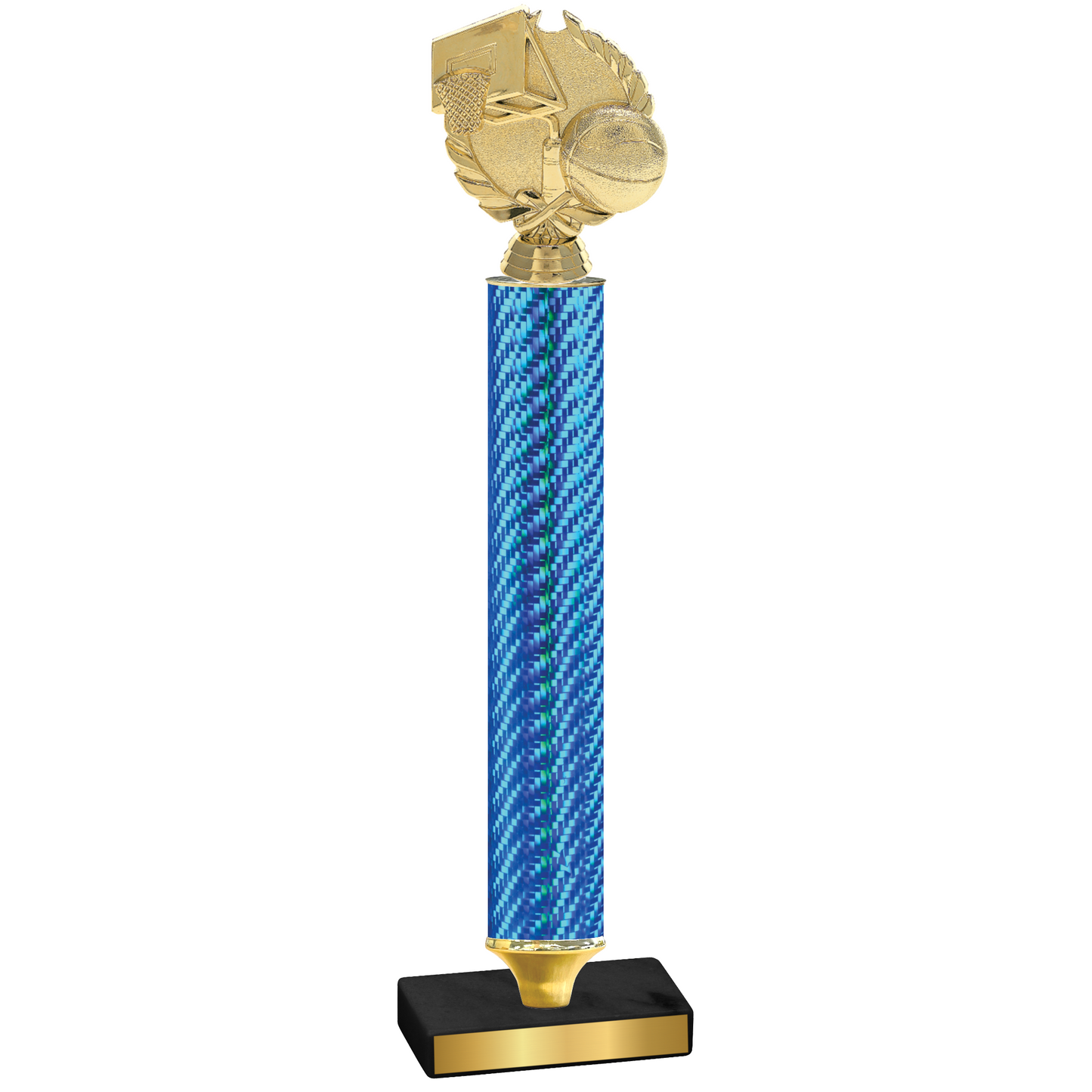 Value Blue Carbon Fiber Basketball Trophy