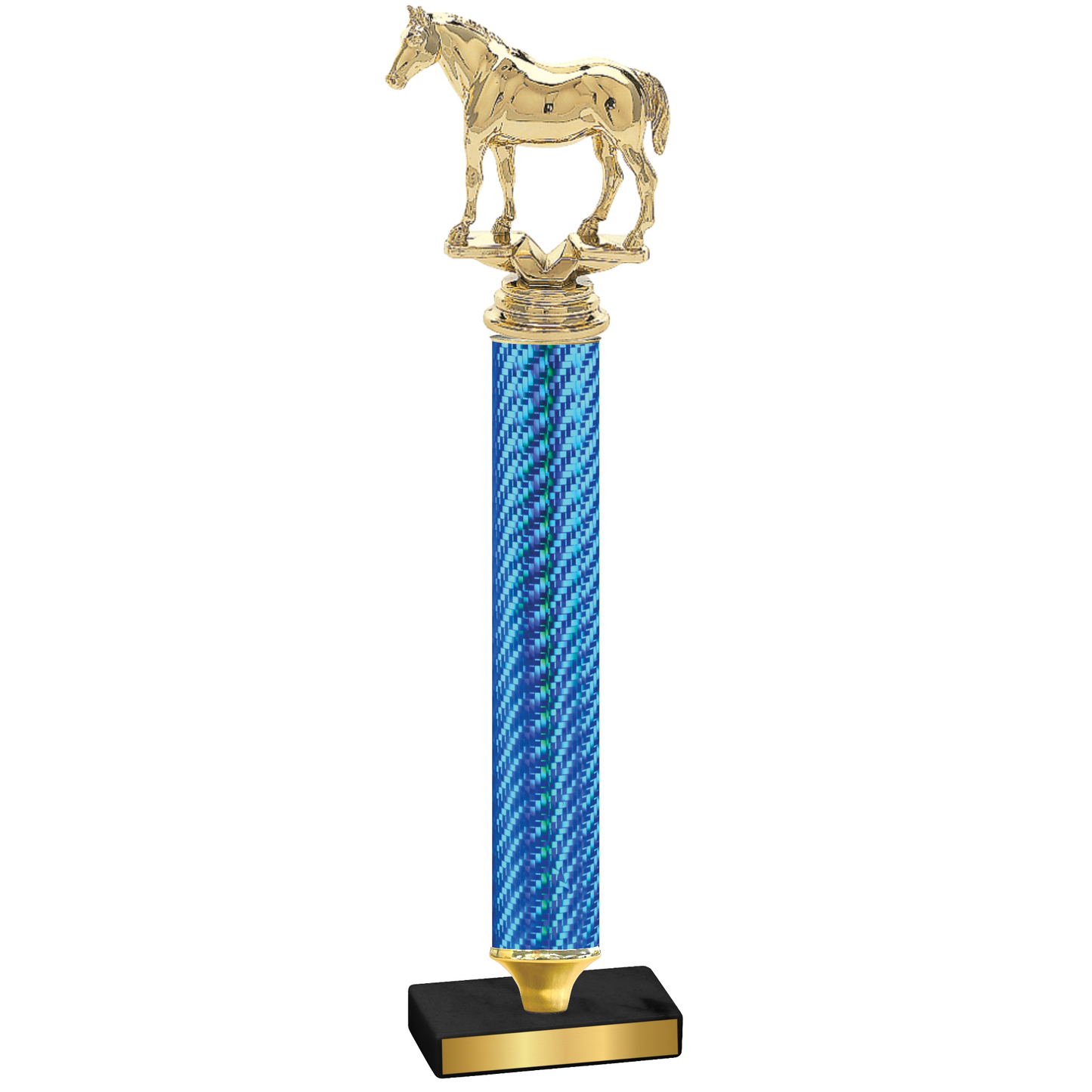 Value Blue Carbon Fiber Horses Trophy