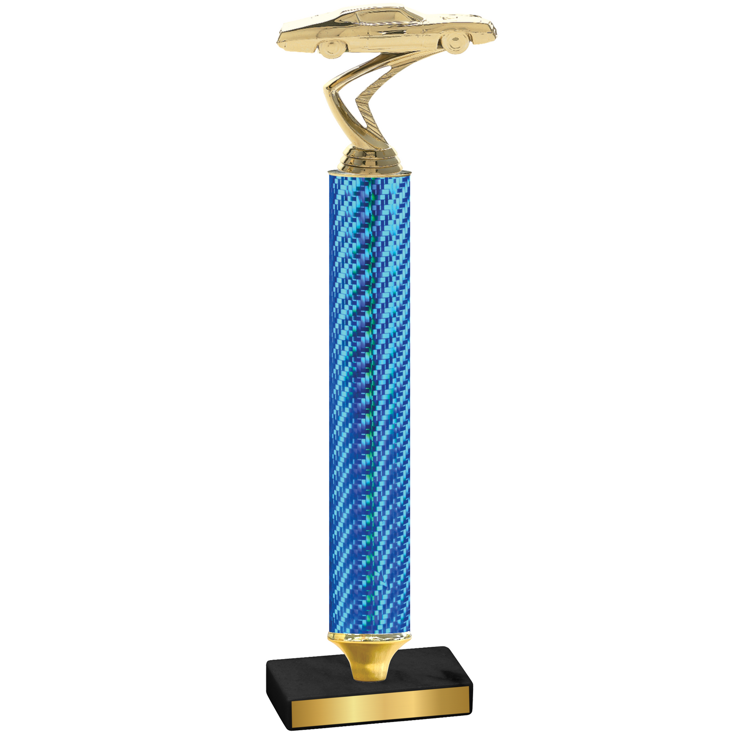 Value Blue Carbon Fiber Cars Trophy