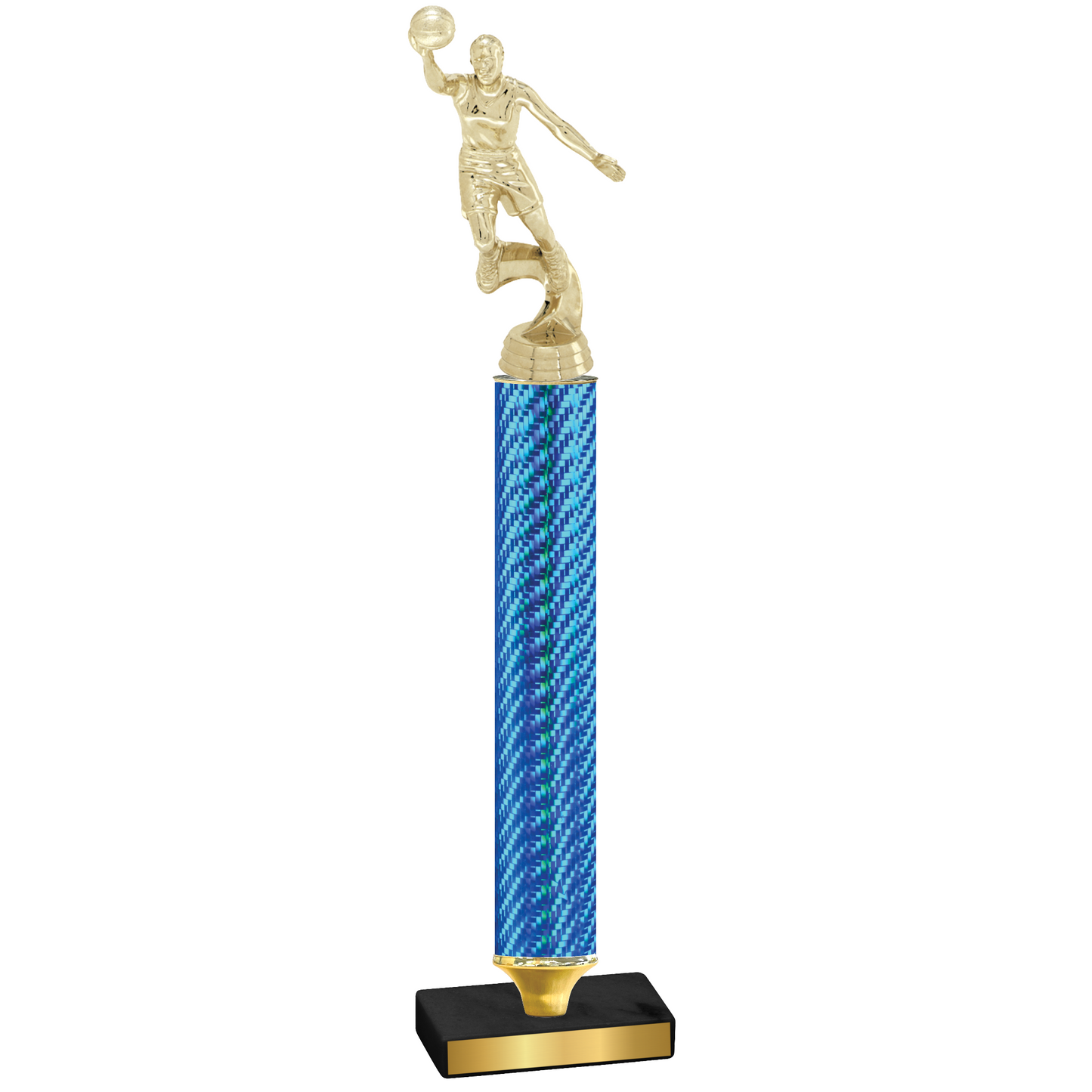 Value Blue Carbon Fiber Basketball Trophy