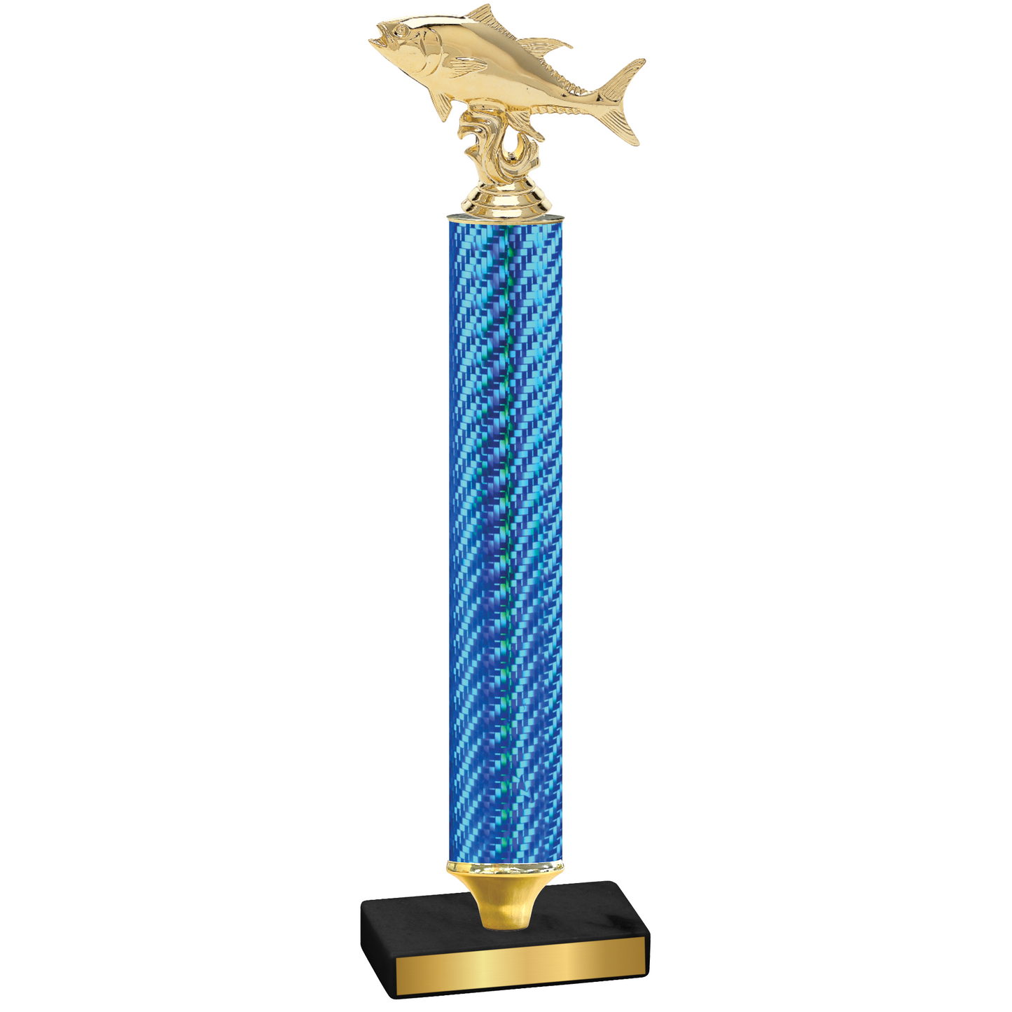 Value Blue Carbon Fiber Fishing Trophy