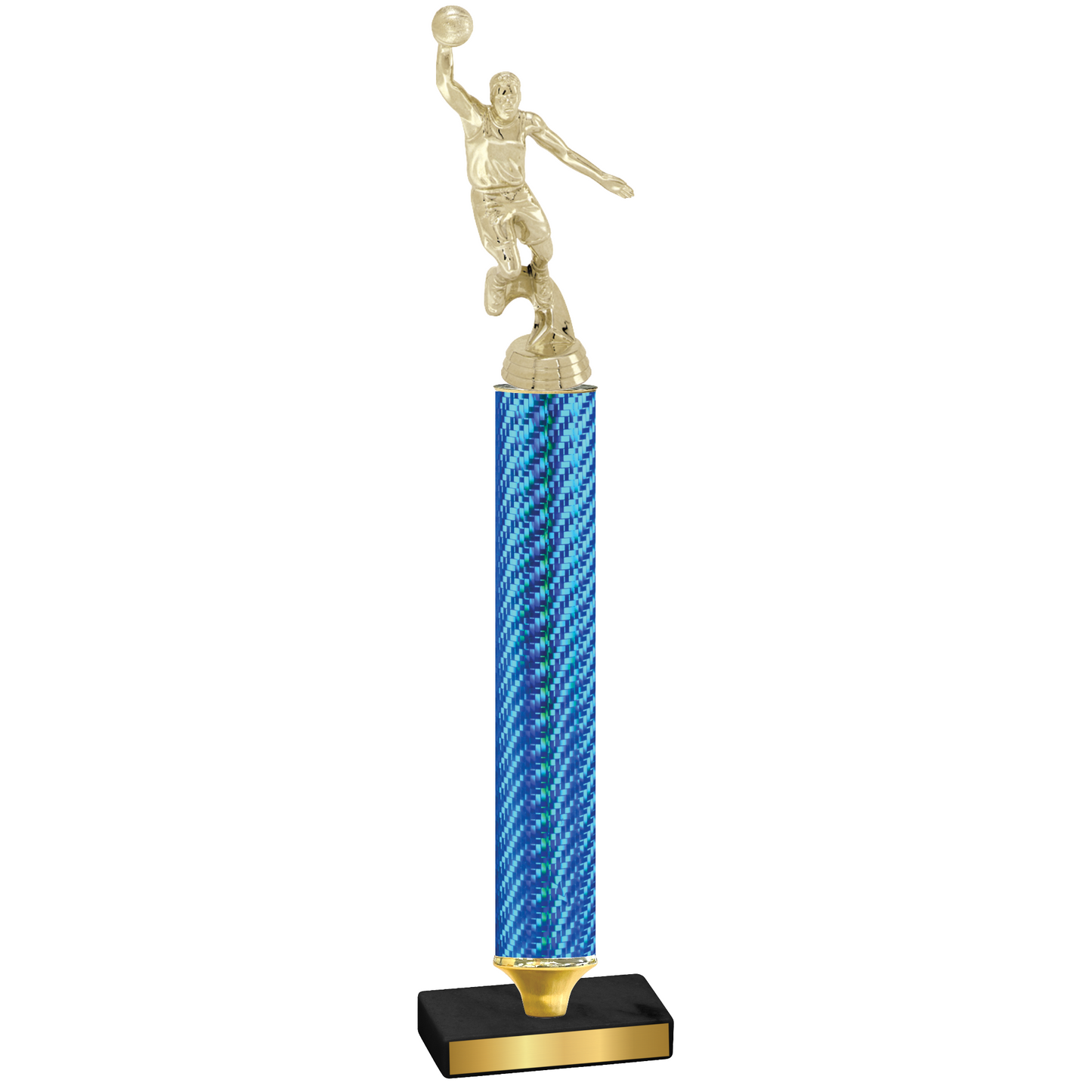 Value Blue Carbon Fiber Basketball Trophy