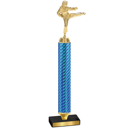 Value Blue Carbon Fiber Karate Trophy