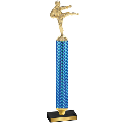 Value Blue Carbon Fiber Karate Trophy