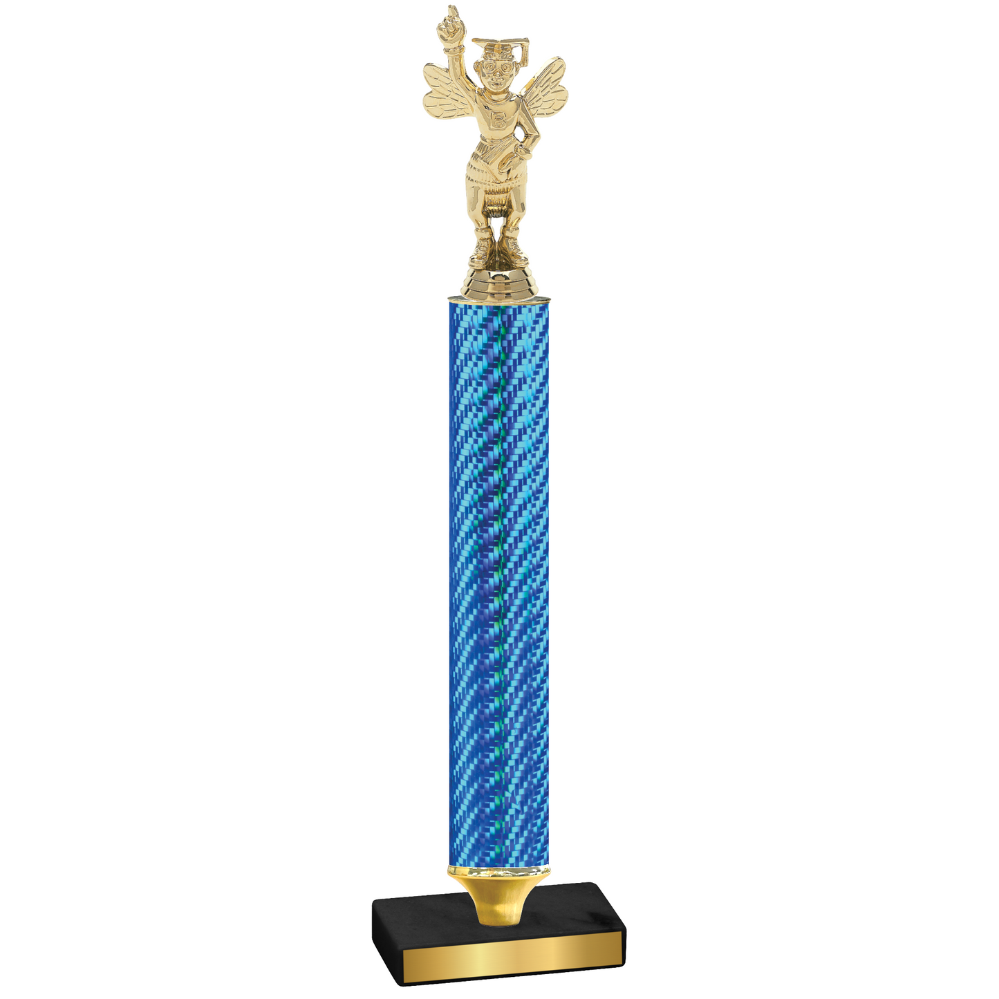 Value Blue Carbon Fiber Academics Trophy