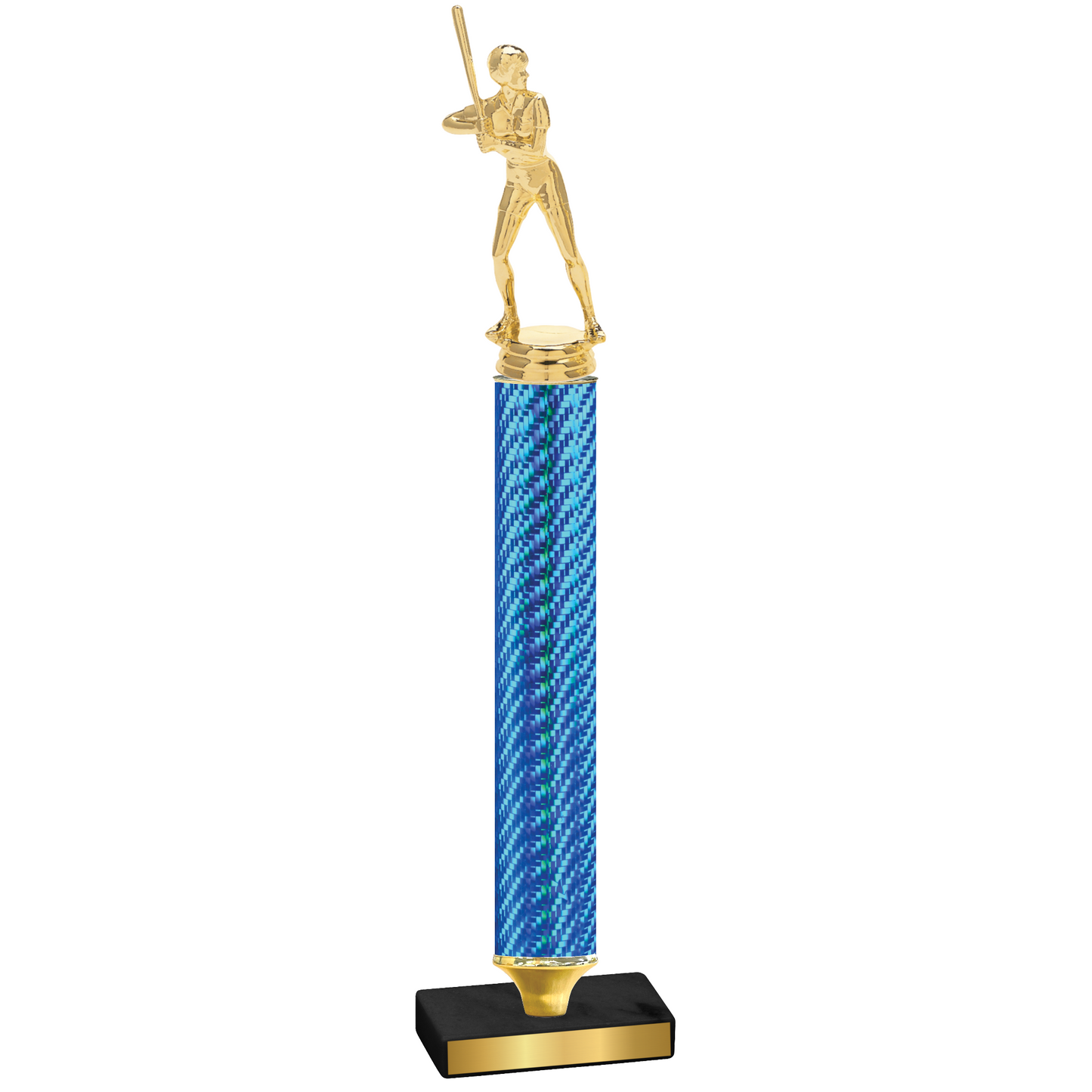 Value Blue Carbon Fiber Softball Trophy