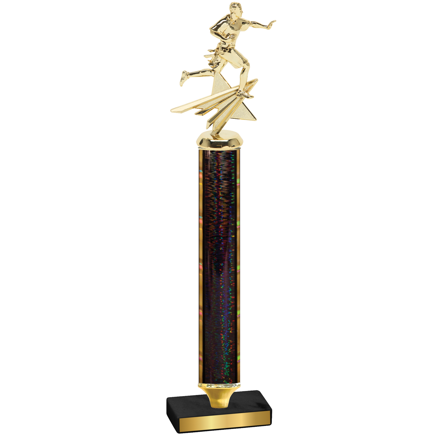 Value Black Glacier Flag Football Trophy