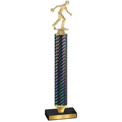 Value Black Carbon Fiber Bowling Trophy