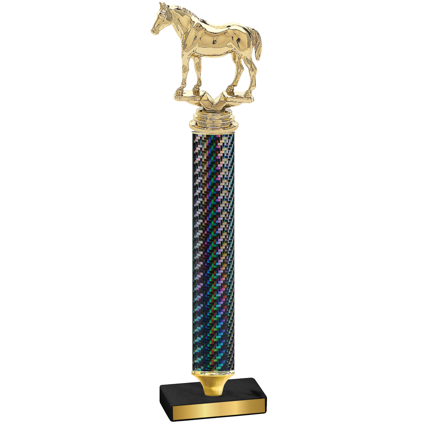 Value Black Carbon Fiber Horses Trophy