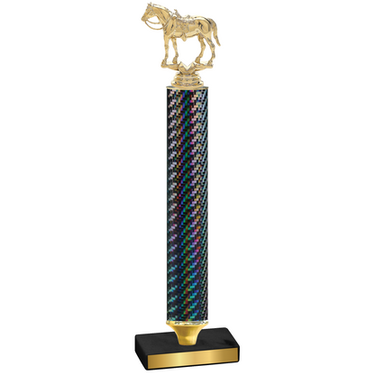 Value Black Carbon Fiber Horses Trophy