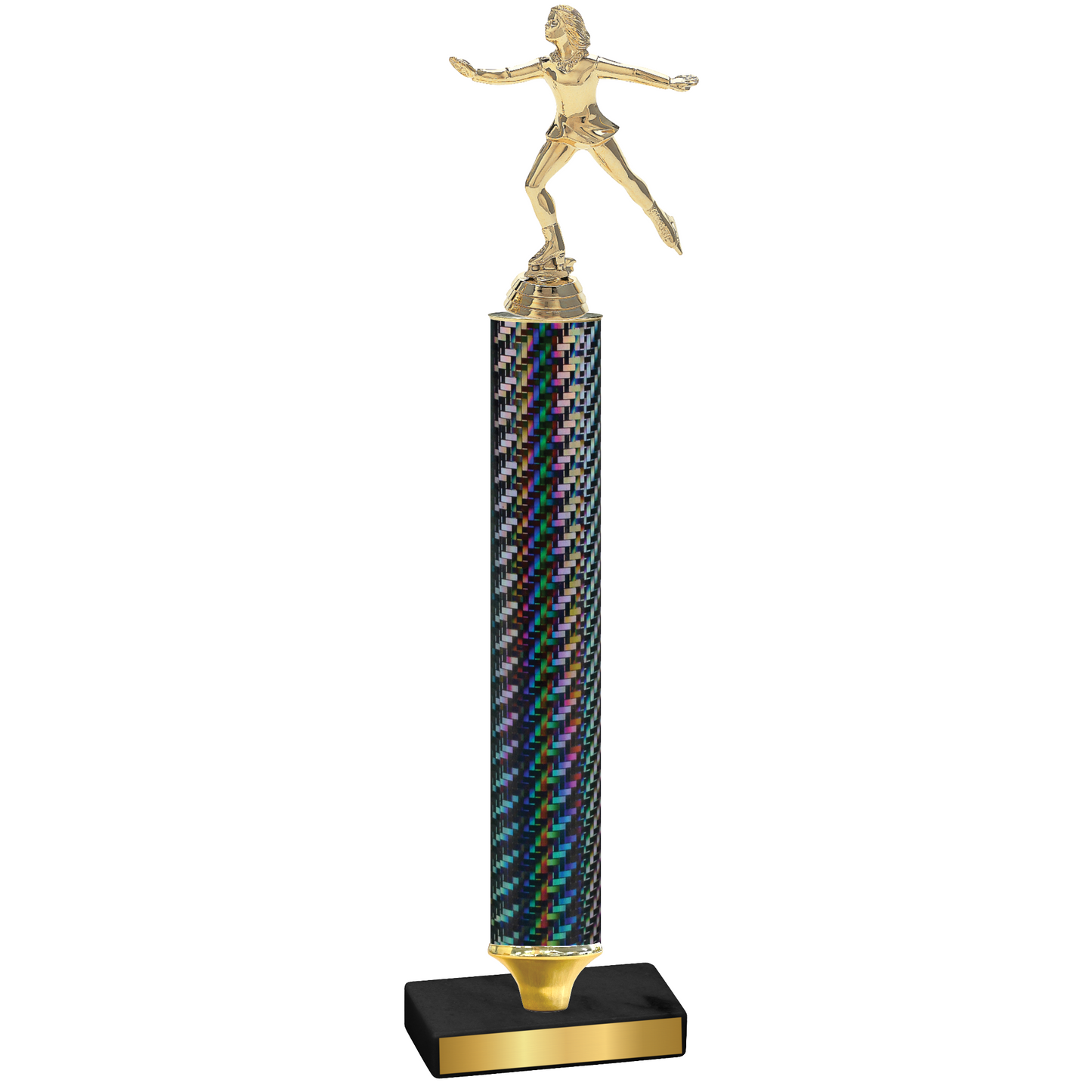 Value Black Carbon Fiber Skater Trophy