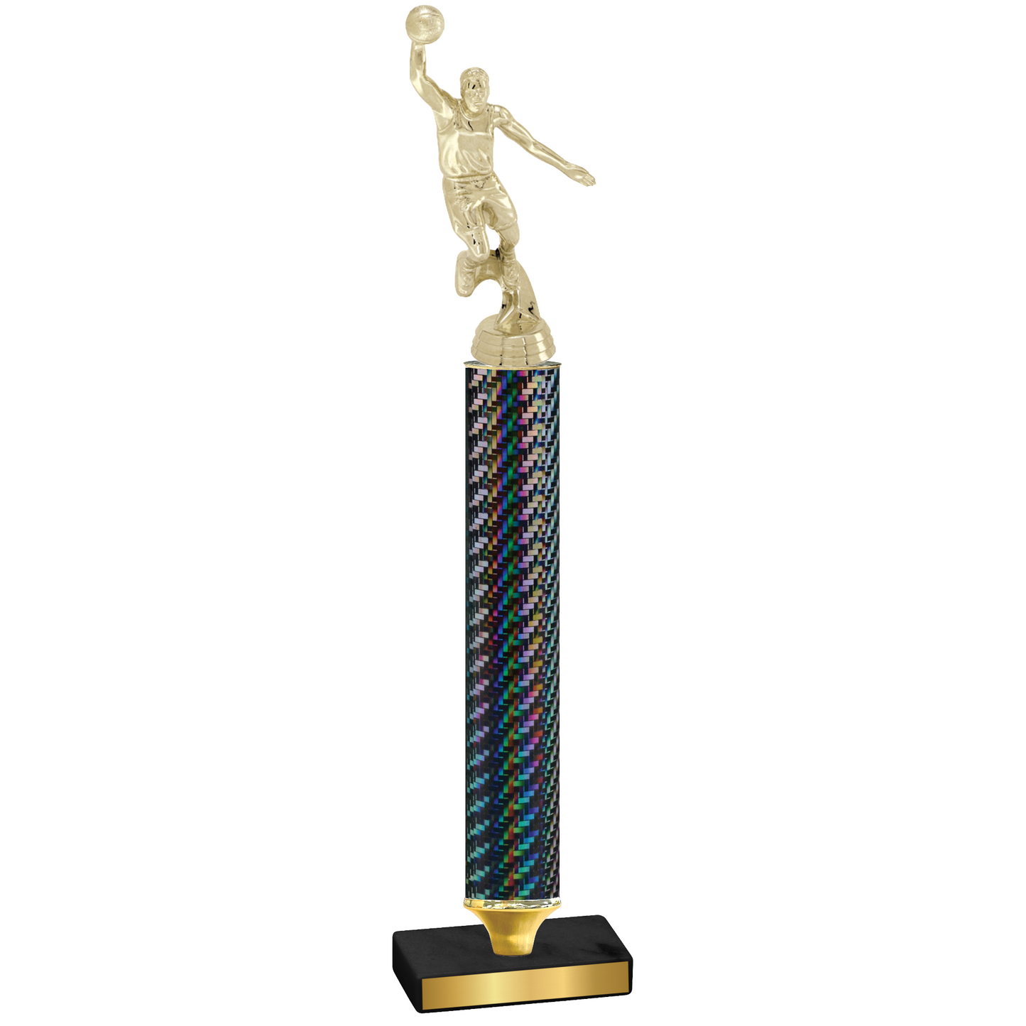 Value Black Carbon Fiber Basketball Trophy