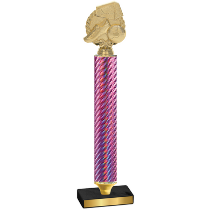 Value Pink Carbon Fiber Soccer Trophy