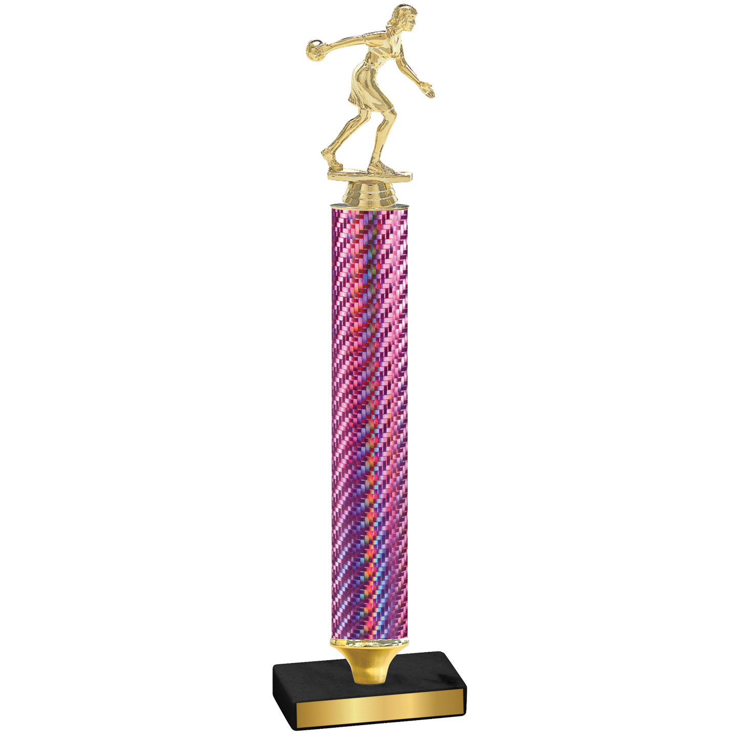 Value Pink Carbon Fiber Bowling Trophy