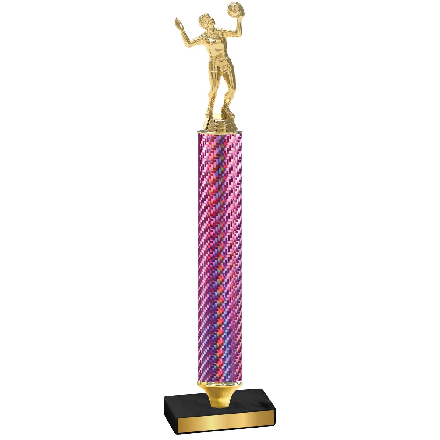 Value Pink Carbon Fiber Volleyball Trophy