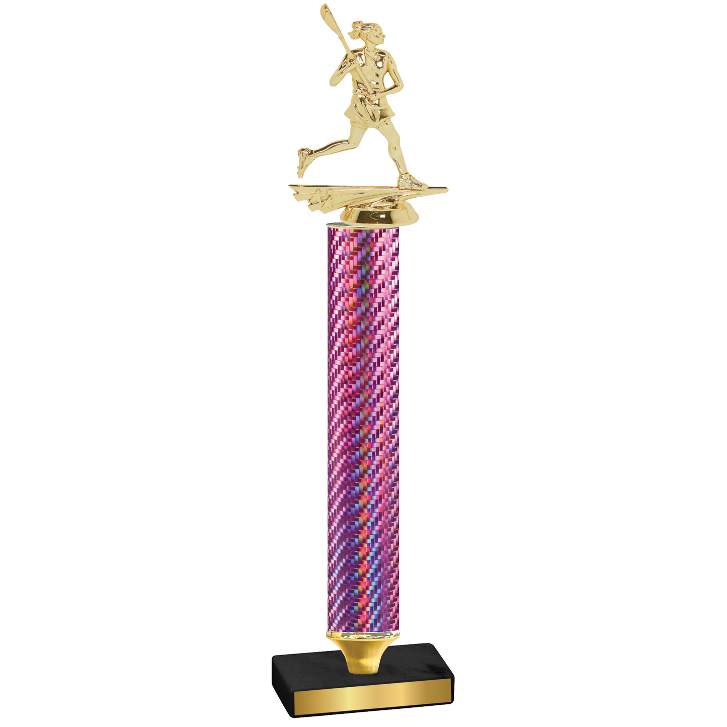 Value Pink Carbon Fiber Lacrosse Trophy